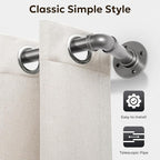 Zeerobee Curtain Rods for Windows 72 to 144, 1 Inch Industrial Wrap Around Grey - Image 9