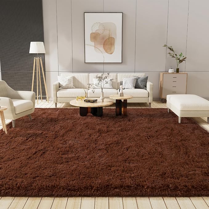 LOCHAS Ultra Soft Indoor Modern Area Rugs 9x12 Fluffy Living Room Carpets - Image 7