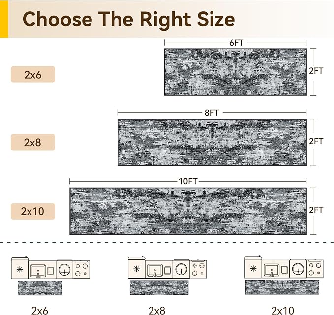 Washable Area Rugs 2'x6' Non-Slip Modern Abstract Soft - Image 2