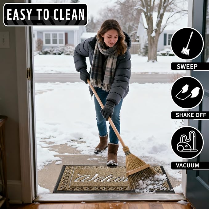 Yimobra Welcome Mat, Heavy Duty Sturdy Door Mats - Image 4