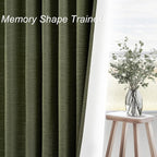 Green Blackout Curtains 95 Inches Long 2 Panels Set Room Darkening Vintage - Image 4
