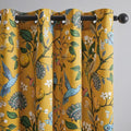 Topfinel 102 Inches Long Mustard Yellow Luxury Curtains by Topfinel