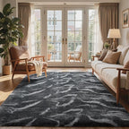 6x9 Ft Large Shag Rugs for Living Room Decor, Tie-Dyed Ultra Soft Fluffy Furry - Image 2