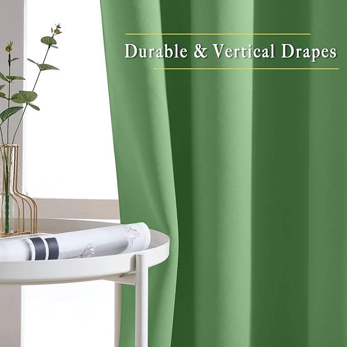NICETOWN Forest Green Blackout Curtains - Image 5