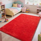 Red Shag Area Rugs for Bedroom Living Room, Ultra Soft Fluffy Christmas Area - Image 6