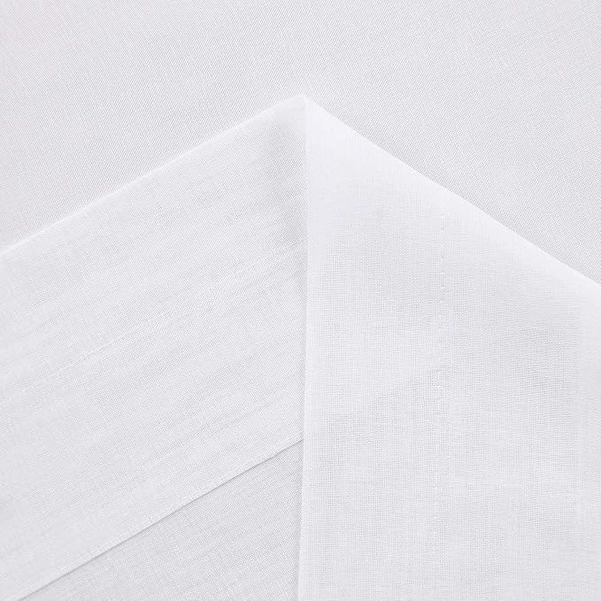 DWCN Short White Sheer Curtains 36 inches Long 2 Panels, Kitchen Tiers Valances - Image 4