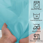 OWENIE Aqua Sheer Curtains for Bedroom Living Room 72 Inches Long 2 Panels Set - Image 5