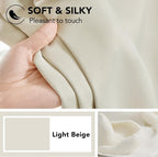 Deconovo Blackout Curtains, Thermal Insulated, W42 x L72 2 Panels, Back Tab - Image 7