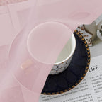 OVZME Blush Pink Sheer Curtains 90 Inches Long 2 Panels - Image 4