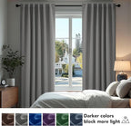 Deconovo Blackout Curtains, Thermal Insulated, W42 x L95 2 Panels, Back Tab - Image 4