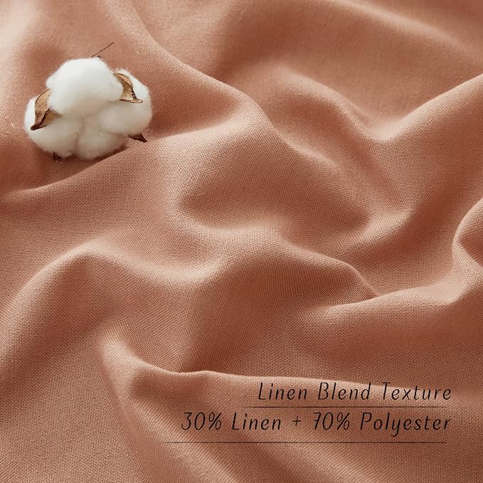 NICETOWN Terracotta Linen Curtains - Image 4