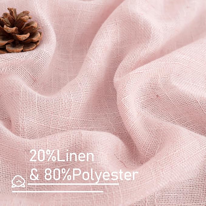 LAMIT Short Linen Curtains 30 Inch Length - Image 2