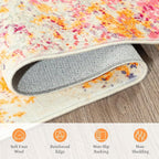 Rugflix 8x10 Area Rugs for Living Room, Washable Large Multicolor Rug - Image 8