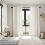 Cream Linen Curtains 90 inches Long - Image 8