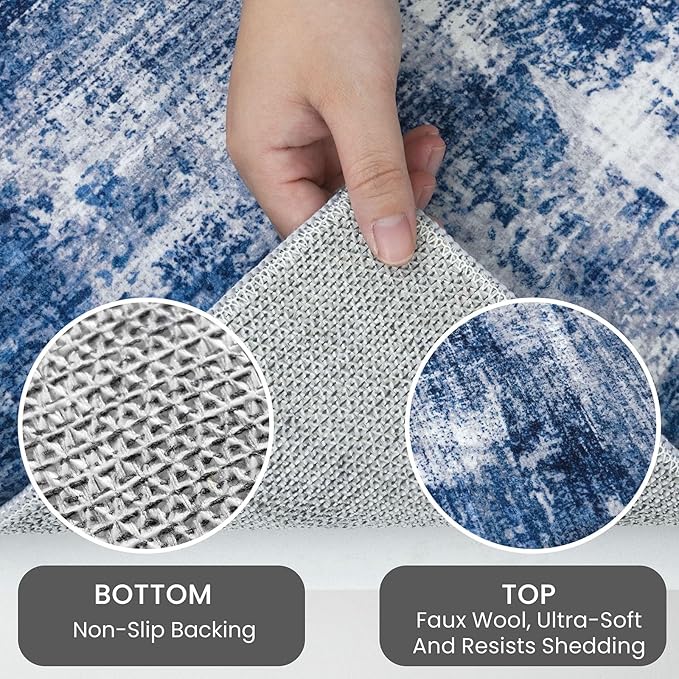IOHOUZE Abstract Area Rug 4x6 Ft Washable Rugs - Image 4
