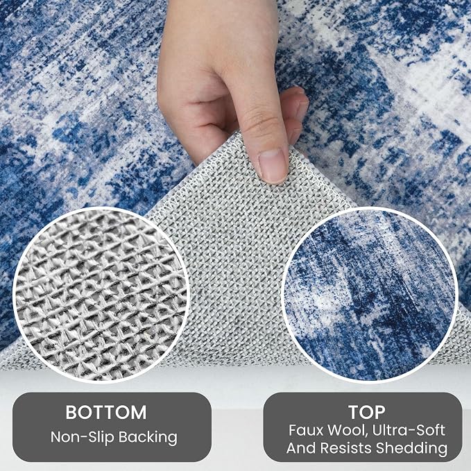 IOHOUZE Abstract Runner Rug 3x16 Ft Washable Runners - Image 4