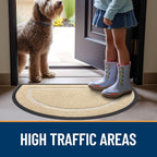 OLANLY Half Circle Door Mat Indoor Outdoor Entrance Welcome, Waterproof - Image 7