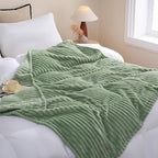 Sage Green Fleece Throw Blanket 50”×70” - Image 2