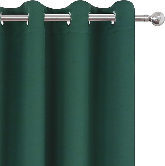 LEMOMO Dark Green Blackout Curtains/52 x 84 Inch Long/Set of 2 Curtain - Image 7