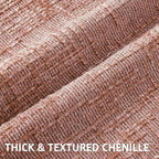 decorUhome Summer Pink Chenille Throw Pillow Covers 18x18 Set of 2 Textured - Image 2