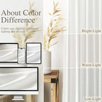 Linen Off White Curtains 120 inch Extra Long - Image 4