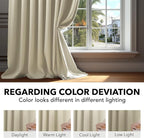 Deconovo Blackout Curtains, Thermal Insulated, W52 x L84 2 Panels, Back Tab - Image 6