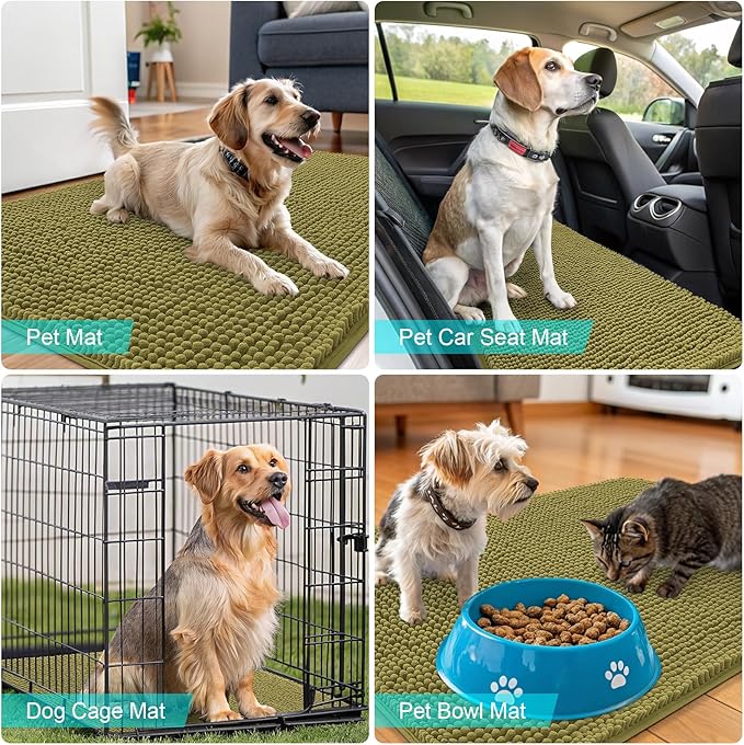 OLANLY Dog Door Mat for Muddy Paws 70x32, Absorbs Moisture and Dirt, Absorbent - Image 7