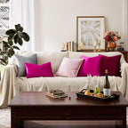 GIGIZAZA Hot Pink Pillow Covers 16x16 Throw Pillows Velvet Decorative Sofa - Image 6