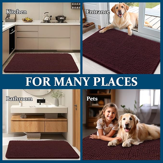 OLANLY Dog Door Mat for Muddy Paws 70x32, Absorbs Moisture and Dirt, Absorbent - Image 8