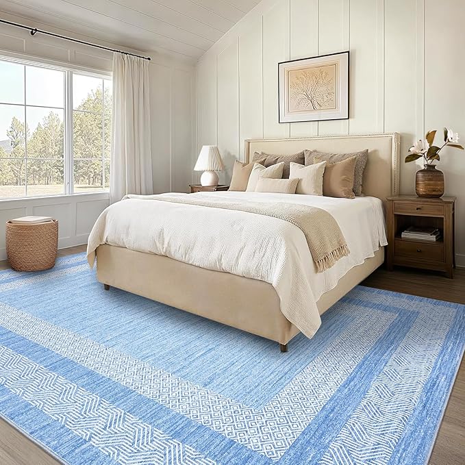 GarveeHome 10x13 Large Washable Geometric Area Rug Non Slip Non Shedding Floor - Image 8