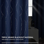 Deconovo Navy Blue Curtains, 42 x 95 Inch, Thermal Insulated Soundproof Privacy - Image 5
