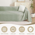 MYSKY HOME Sectional Couch Cover Blanket Living Room Furniture Protector - Image 2