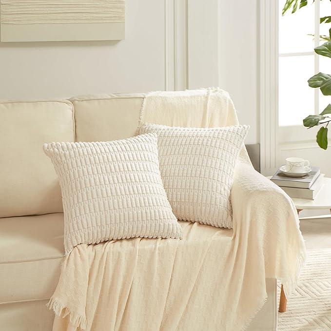 Fancy Homi 4 Packs Neutral Long Lumbar Decorative Throw Pillow Covers 12x24 Inch - Image 6