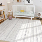 Nakagishi 7x9 Area Rug Living Room: Washable Boho Large Neutral Soft Farmhouse - Image 7