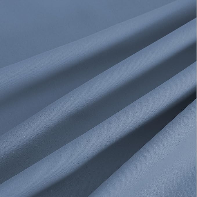 NICETOWN Room Darkening Draperies Curtains Panels, 2 Panels Stone Blue W52 x L63 - Image 9