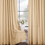 Tan Linen Curtains 90 inches Long - Image 4