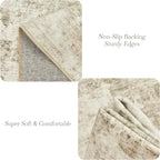 6x9 Abstract Area Rugs for Living Room 6 x 9 Washable Non Slip Low Pile Gray - Image 7