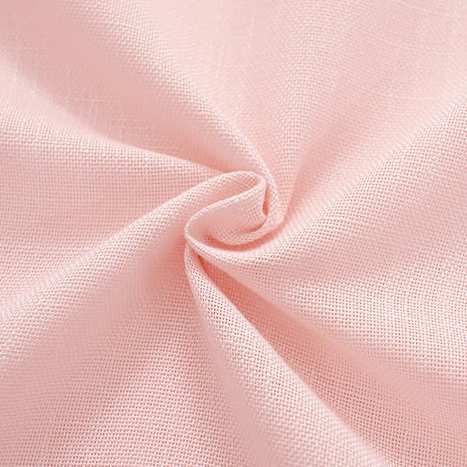 Light Pink Linen Curtains 108 Inches Long - Image 6