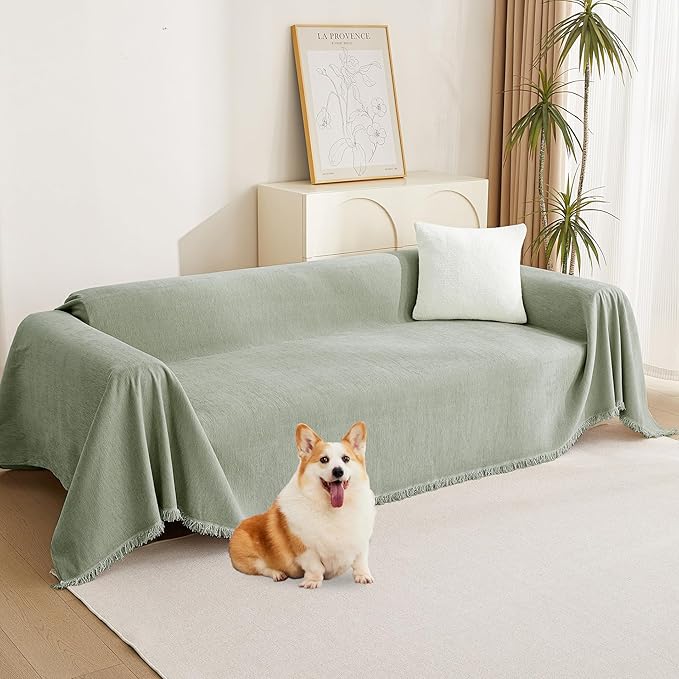 MYSKY HOME Sectional Couch Cover Blanket Living Room Furniture Protector by MYSKYHOME