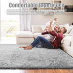 6x9 Fluffy Area Rug for Living Room, Shag Area Rugs for Bedroom - Image 5
