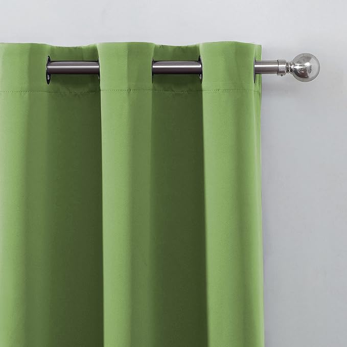 LEMOMO Light Green Thermal Blackout Curtains/52 x 108 Inch/Set of 2 Panels Room - Image 7