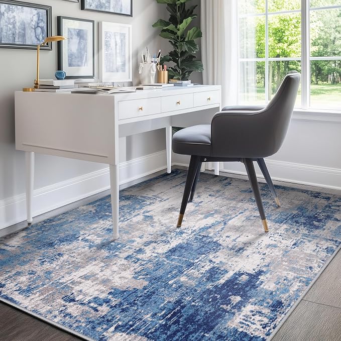 Washable Area Rugs 5'x8' Non-Slip Modern Abstract Soft - Image 7