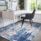 Washable Area Rugs 4'x5' Non-Slip Modern Abstract Soft - Image 2