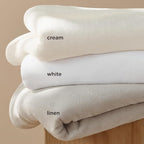 Bedsure Fleece Blankets King Size Cream - Image 4