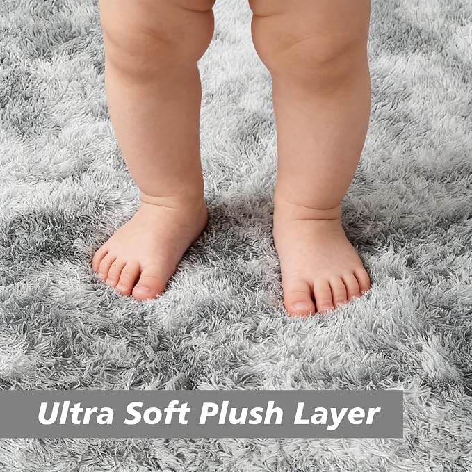6x9 Fluffy Area Rug for Living Room, Shag Area Rugs for Bedroom, Soft Fuzzy Rug - Image 2