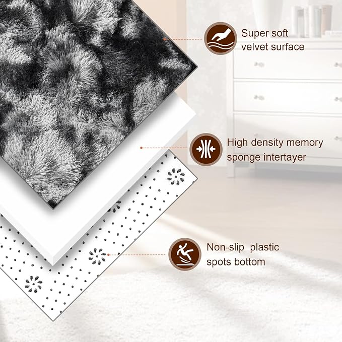 TWINNIS Super Soft Shaggy Rugs Fluffy Carpets 8x10 Feet, Indoor Modern Plush - Image 2