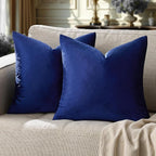 GIGIZAZA Royal Blue Velvet Decorative Throw Pillow Covers by GIGIZAZAFocusingonhomedecoration