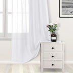 DWCN Extra Long Curtains, Sheer White Curtains 102 inches Long - Image 2