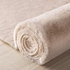 Ashler Faux Fur Rug, Ultra Soft Faux Rabbit Fur, 3 x 3 Feet Round, Machine - Image 6