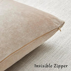 GIGIZAZA Beige Pillow Covers 20x20: Pack of 2 Super Soft Velvet Throw Pillows - Image 5